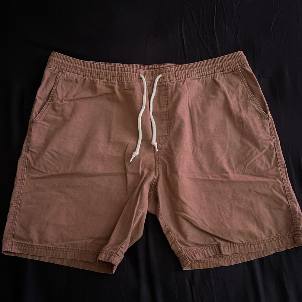Divided flat front shorts.